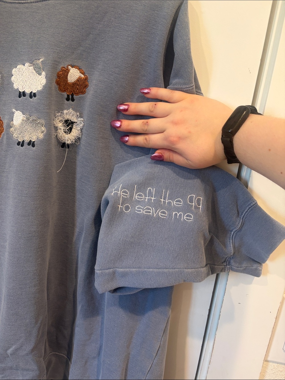 Comfort Colors Light Blue Crewneck Sweatshirt - Picture 3 of 5
